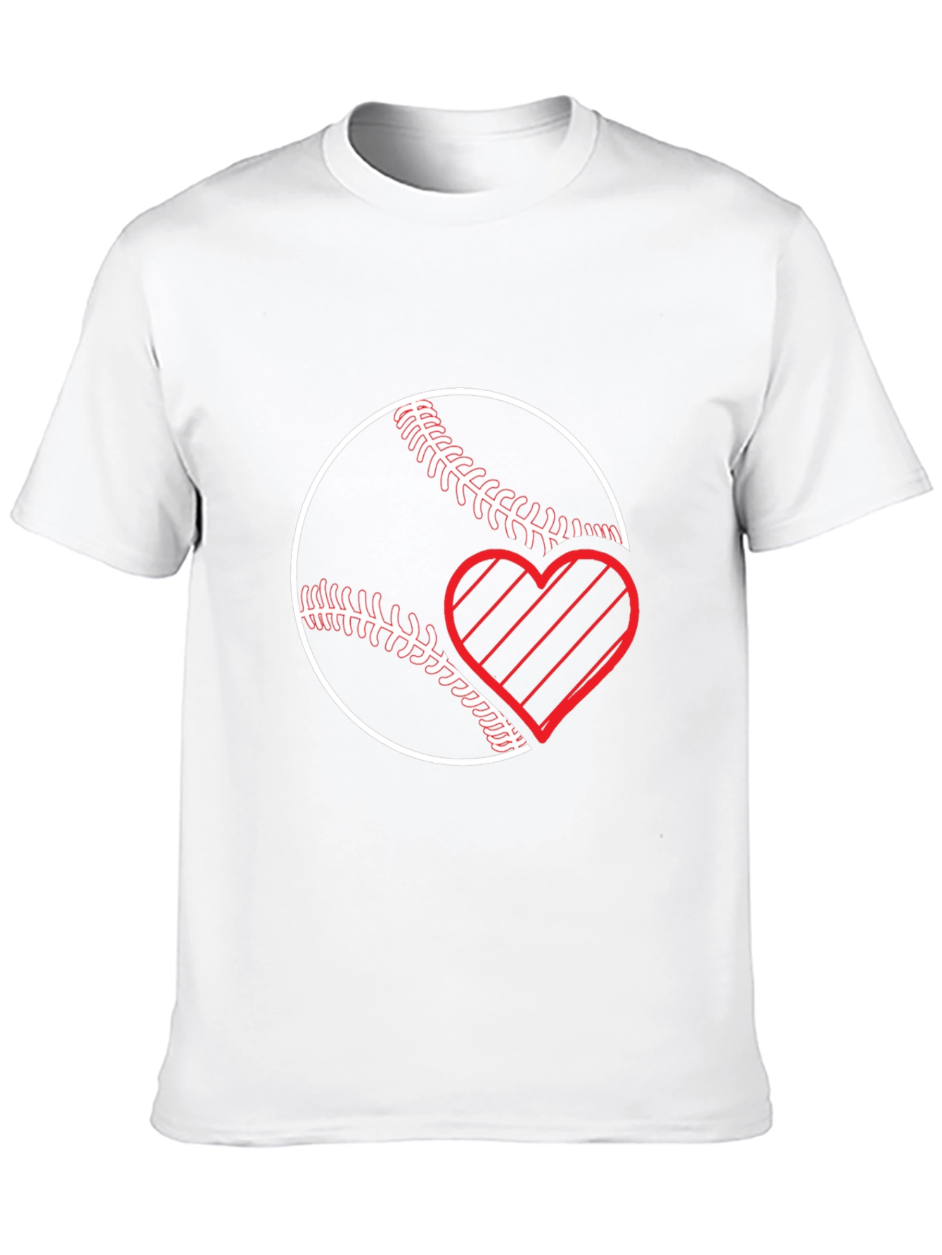 Baseball Heart T-Shirt - Black