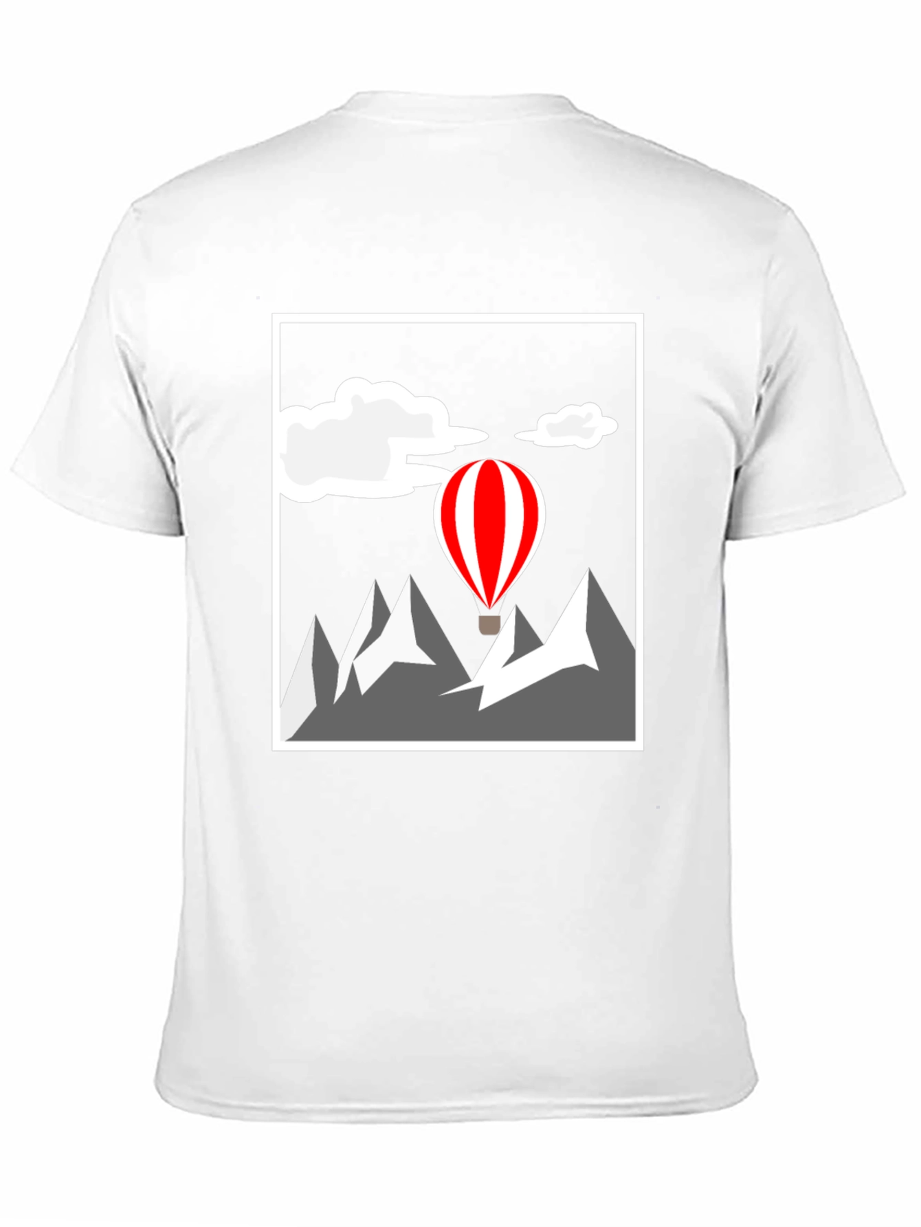 Mountain Adventure Graphic Tee - Hot Air Balloon Design