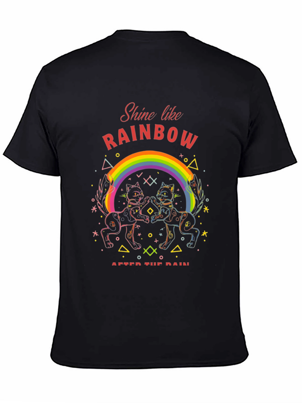 Rainbow Cat T-Shirt - Shine After the Rain