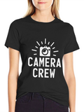 Camera Crew T-Shirt - Black Graphic Tee
