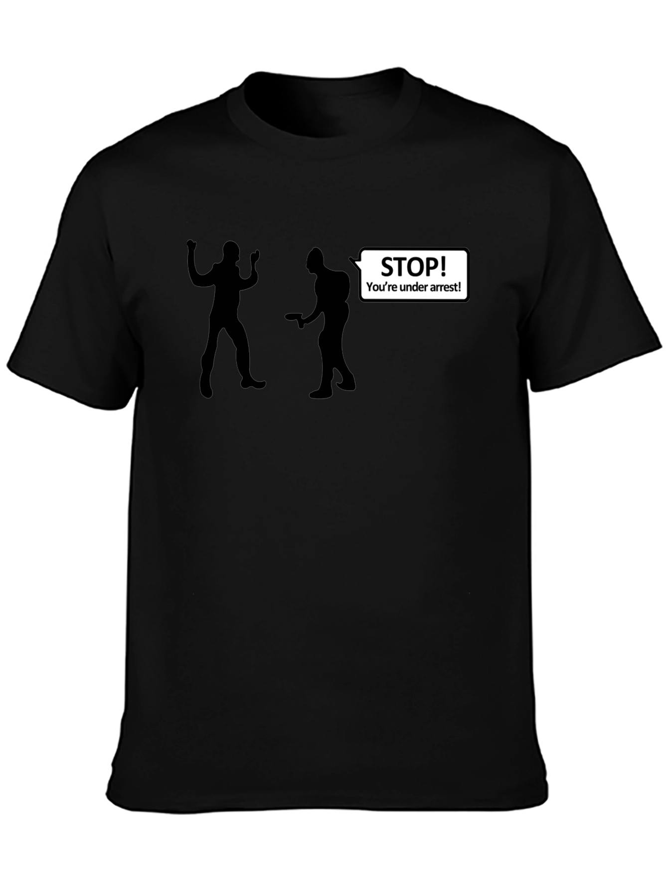 Arrest Graphic T-Shirt - Funny Police Stop Tee