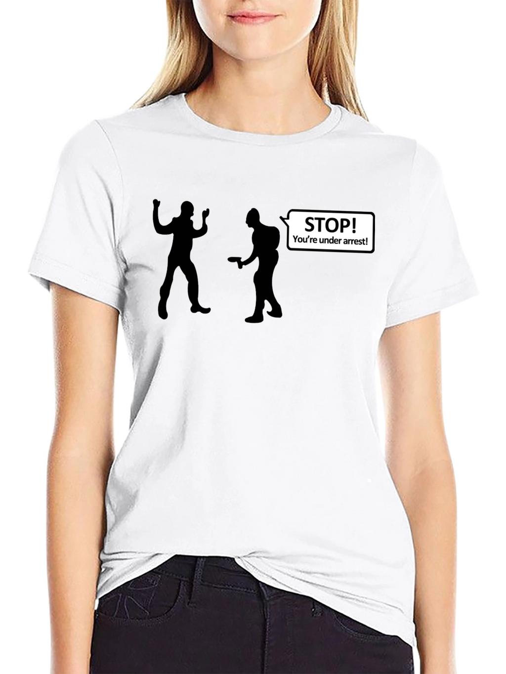 Arrest Graphic T-Shirt - Funny Police Stop Tee