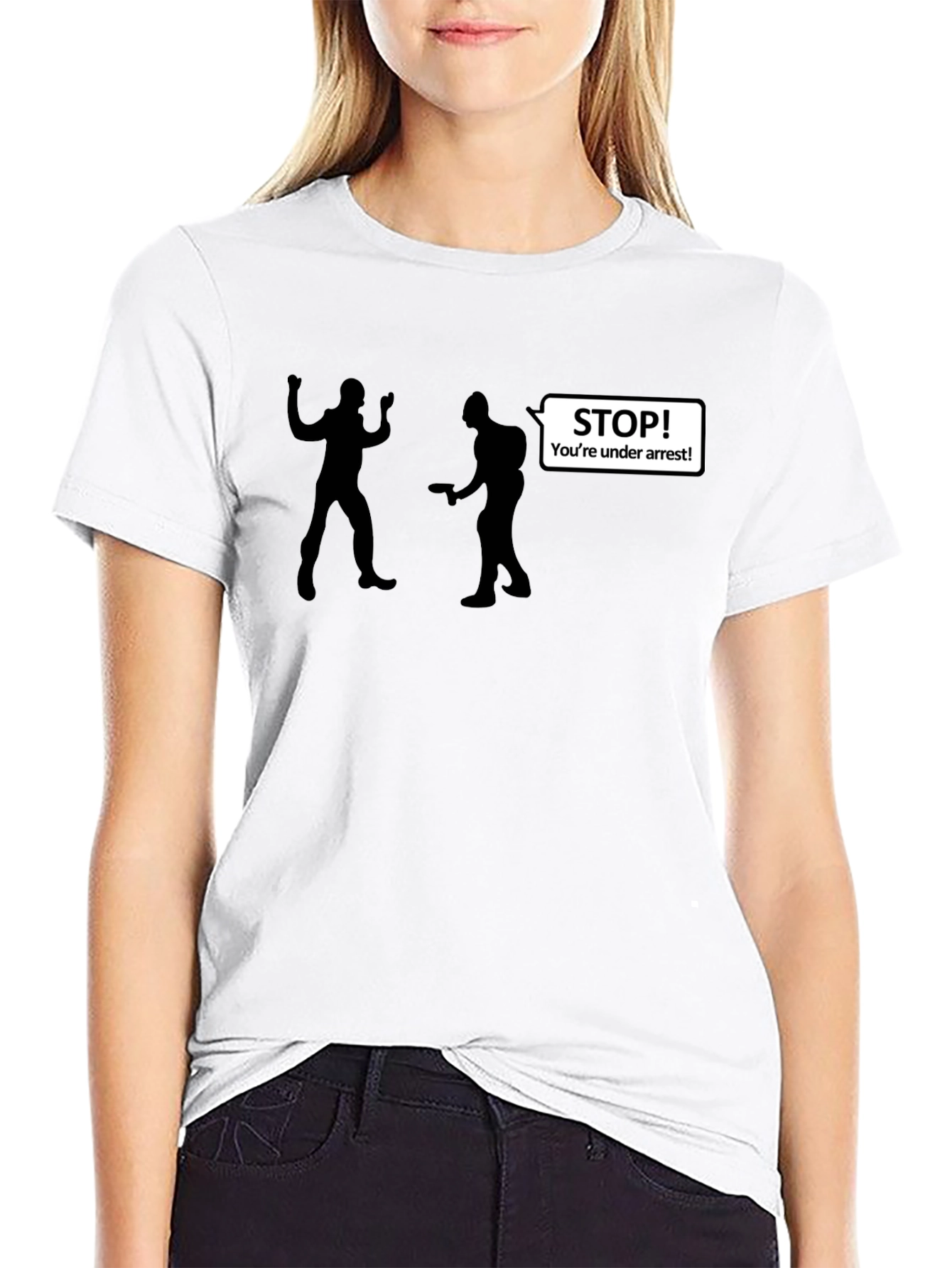 Arrest Graphic T-Shirt - Funny Police Stop Tee