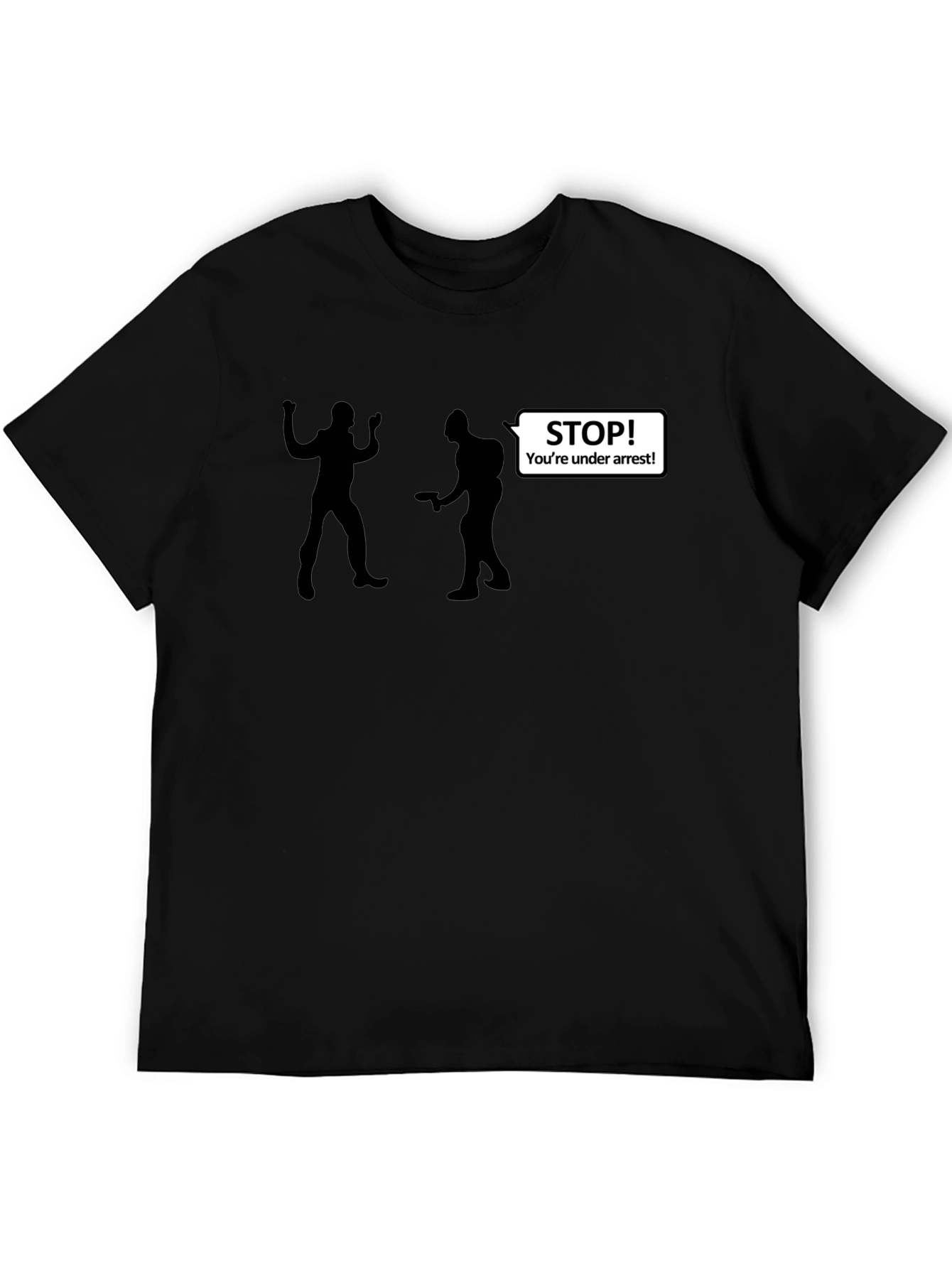 Arrest Graphic T-Shirt - Funny Police Stop Tee