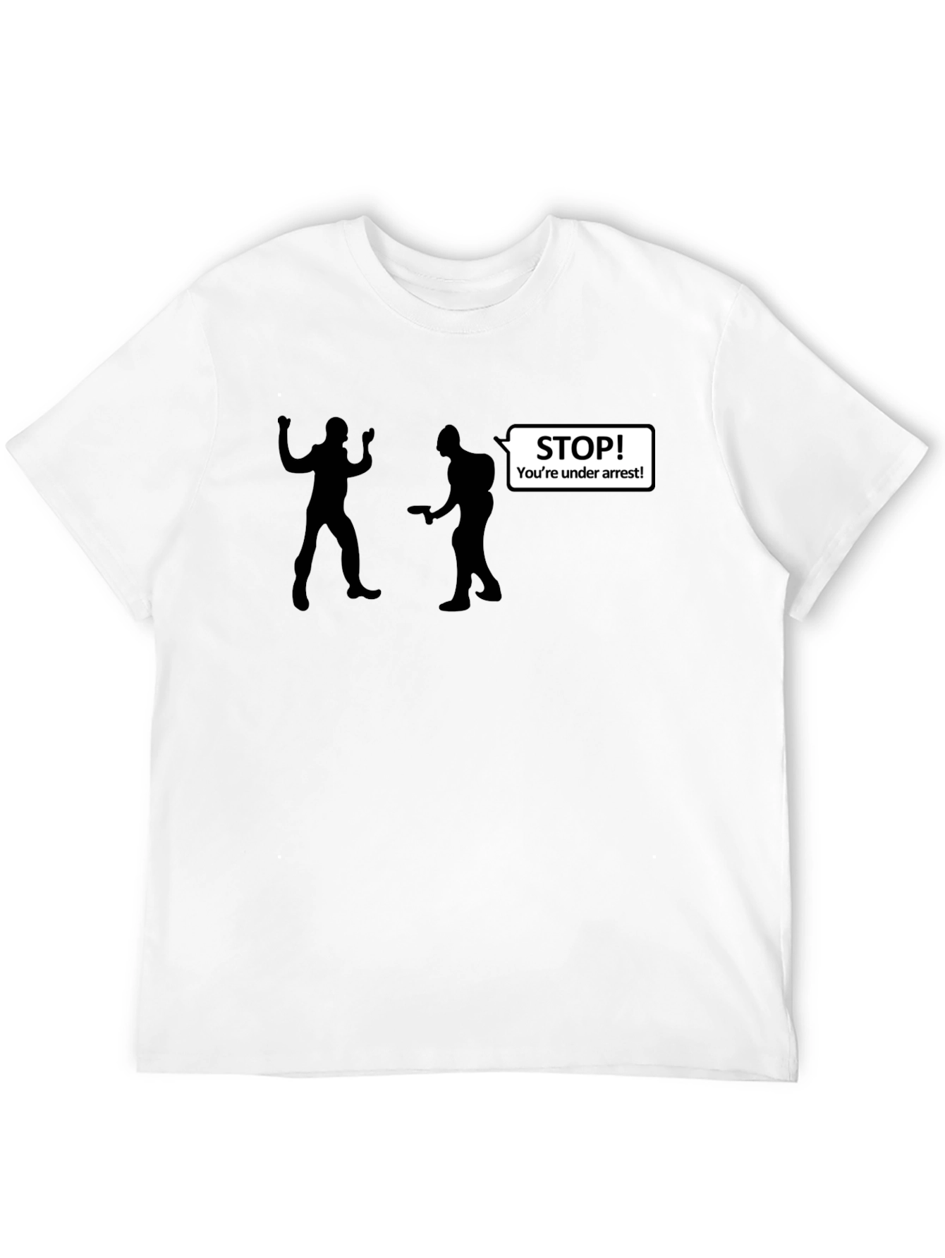 Arrest Graphic T-Shirt - Funny Police Stop Tee