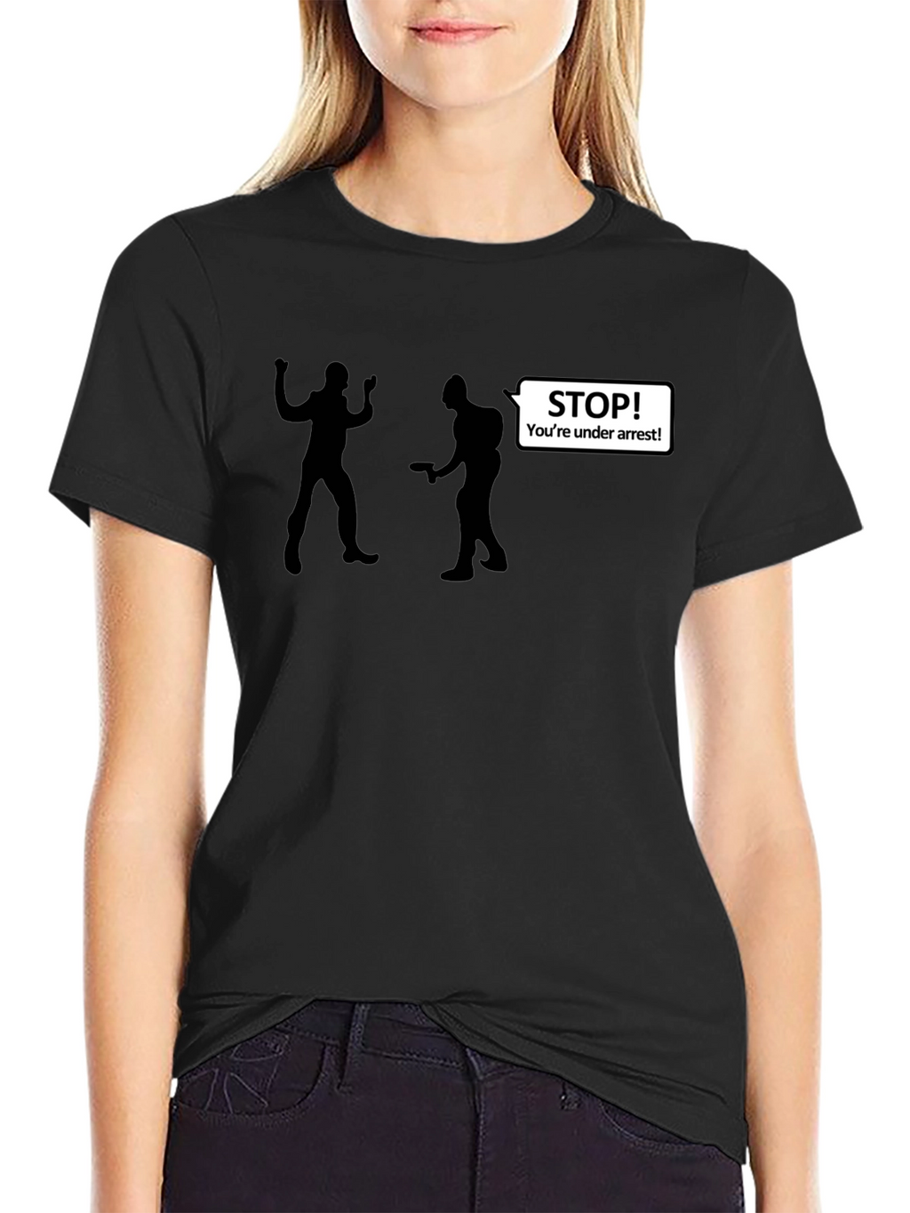 Arrest Graphic T-Shirt - Funny Police Stop Tee