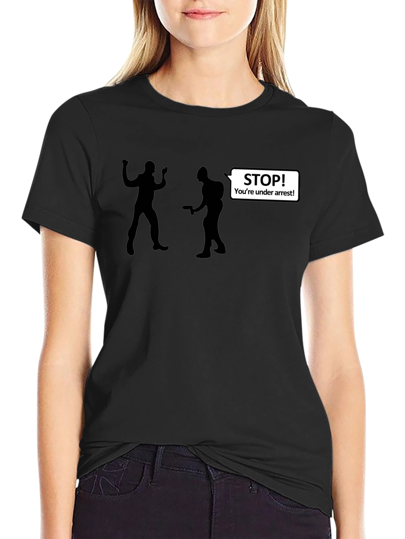 Arrest Graphic T-Shirt - Funny Police Stop Tee