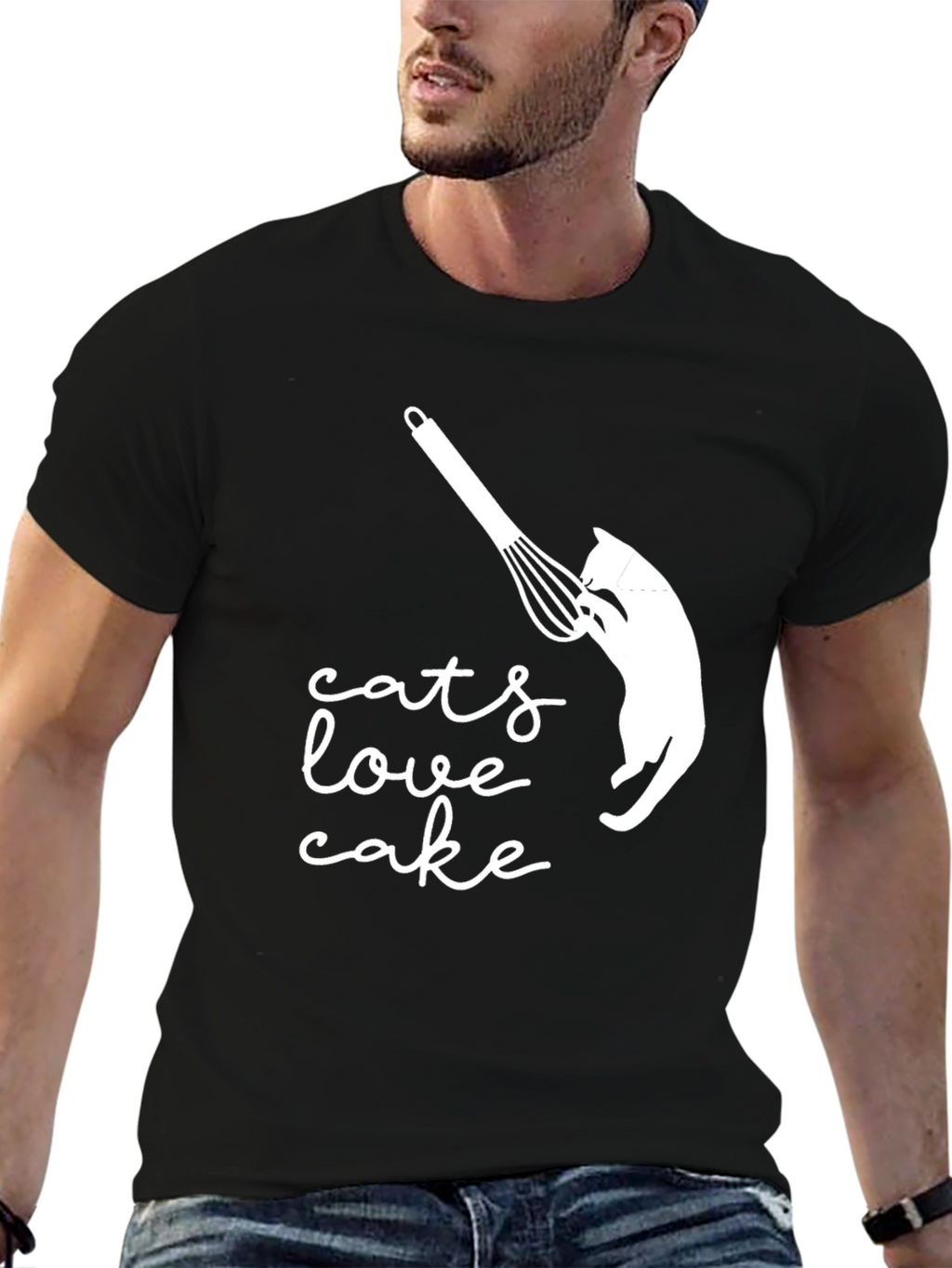 Cats Love Cake Graphic T-Shirt