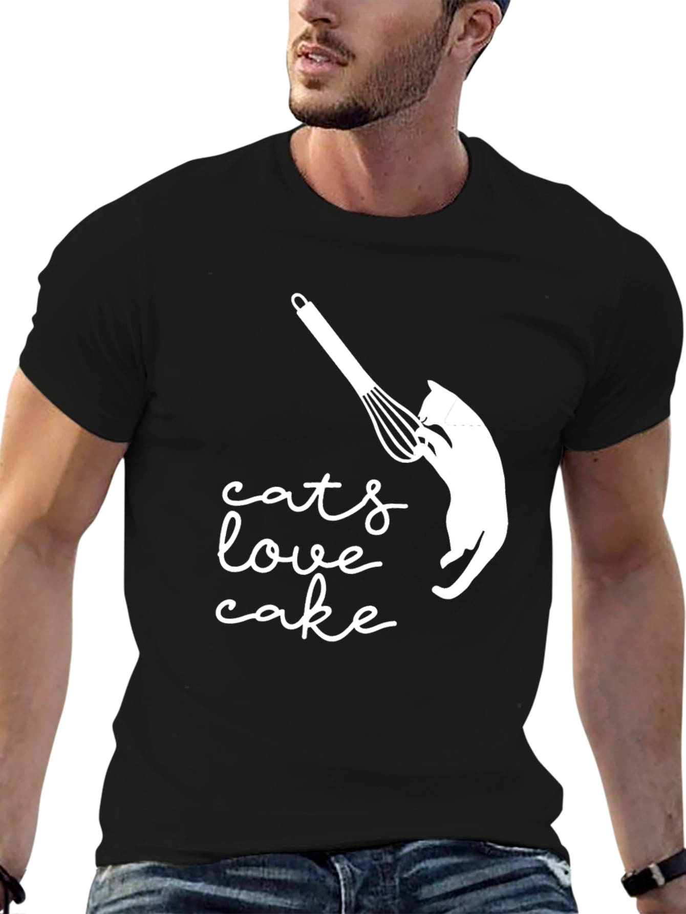 Cats Love Cake Graphic T-Shirt