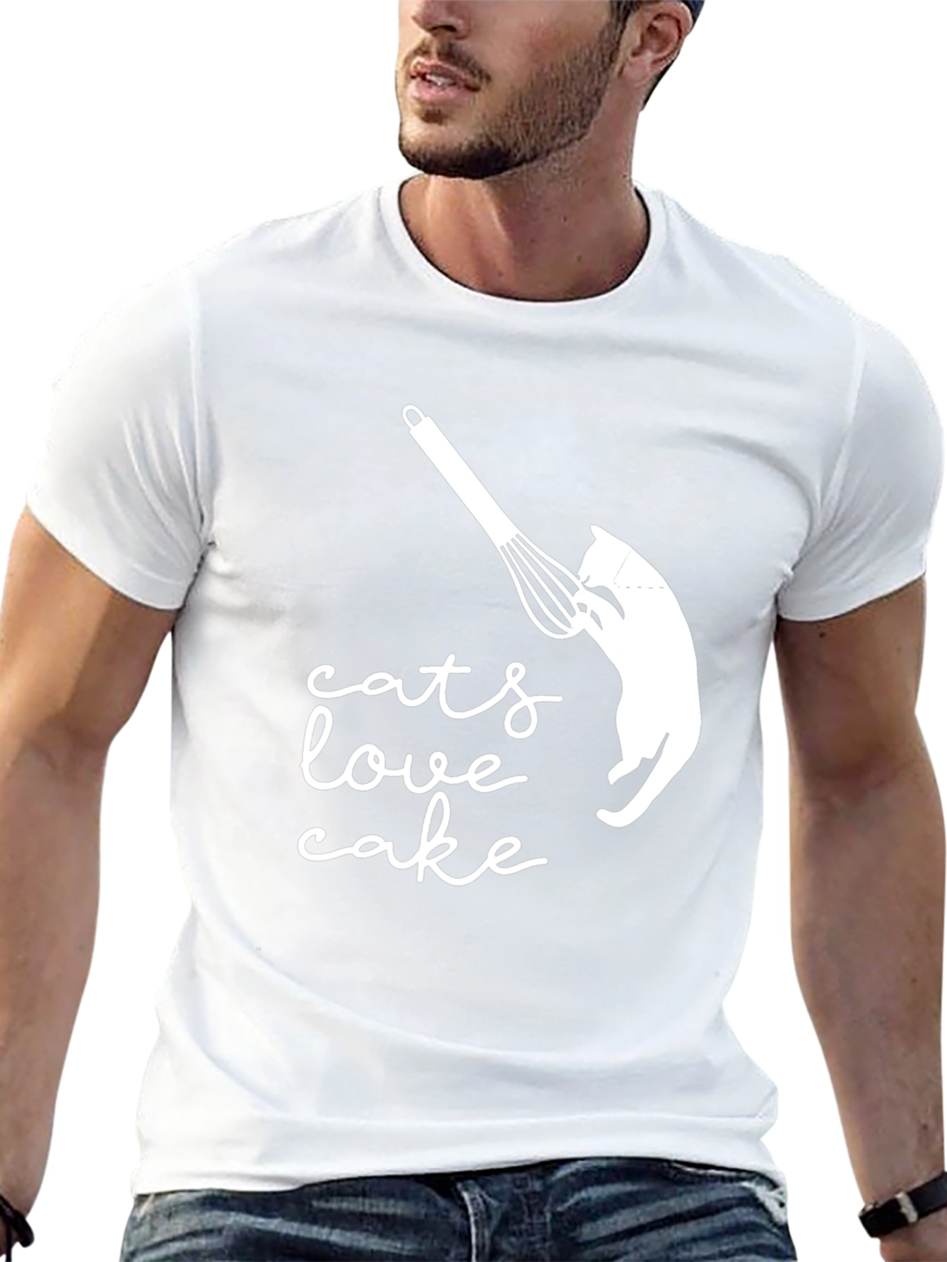 Cats Love Cake Graphic T-Shirt