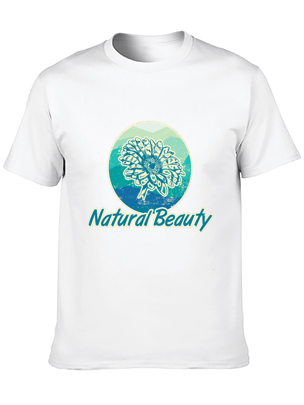 Natural Beauty Graphic Print Black T-Shirt
