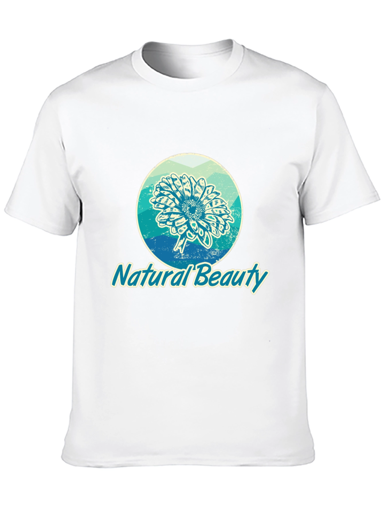 Natural Beauty Graphic Print Black T-Shirt