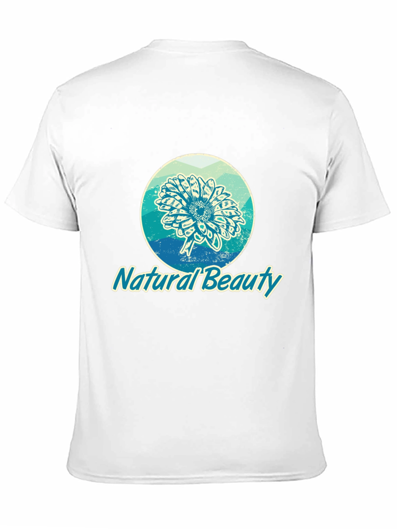 Natural Beauty Graphic Print Black T-Shirt