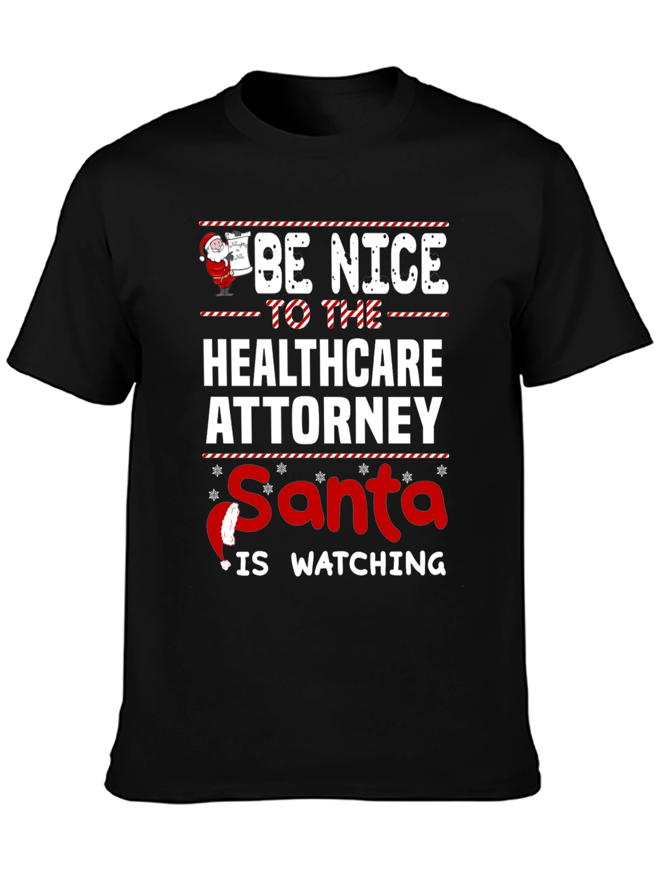 Healthcare Attorney Santa Watching T-Shirt