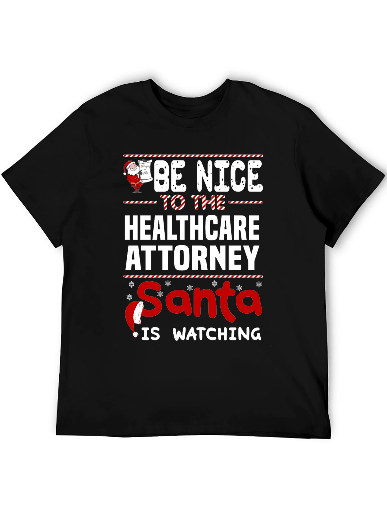 Healthcare Attorney Santa Watching T-Shirt