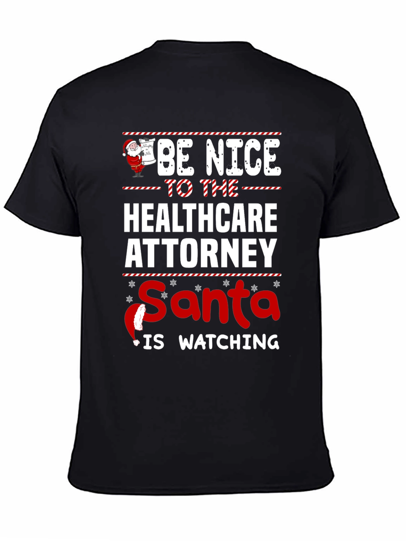 Healthcare Attorney Santa Watching T-Shirt