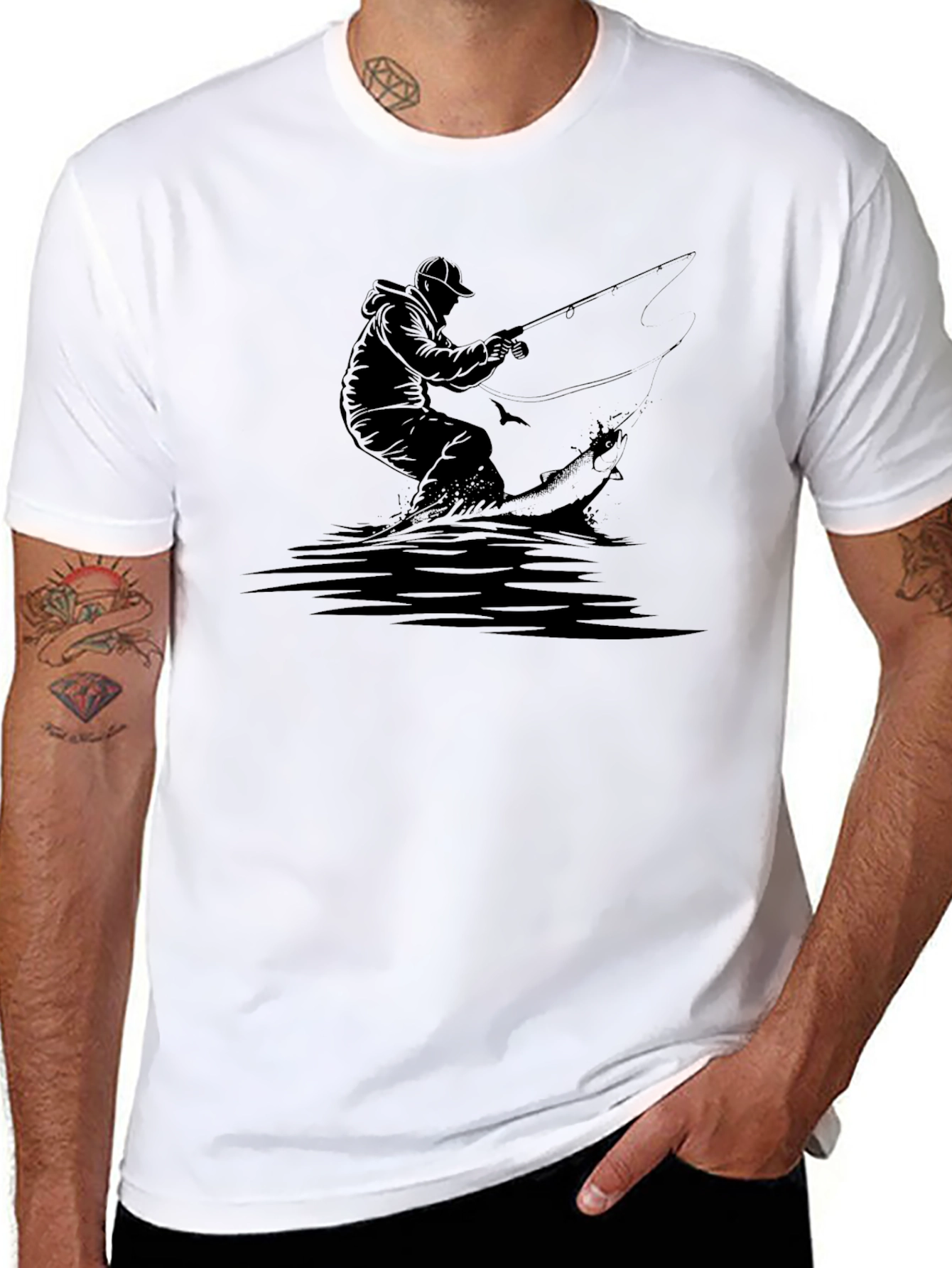 Fishing Graphic Tee - Angler Design