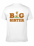 Big Sister Giraffe Print Tee