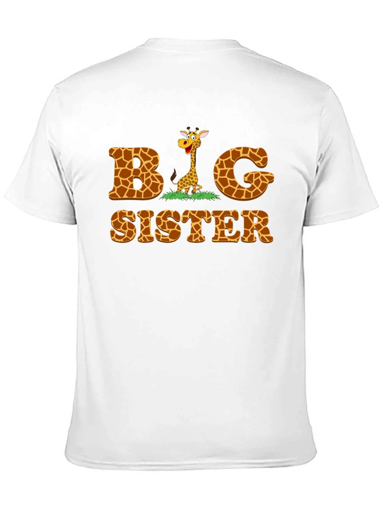Big Sister Giraffe Print Tee