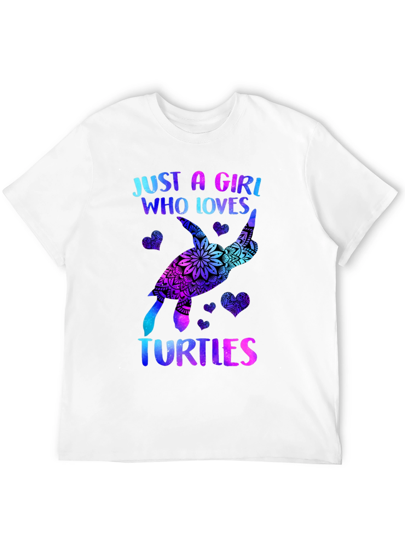 Just A Girl Who Loves Turtles T-Shirt Black