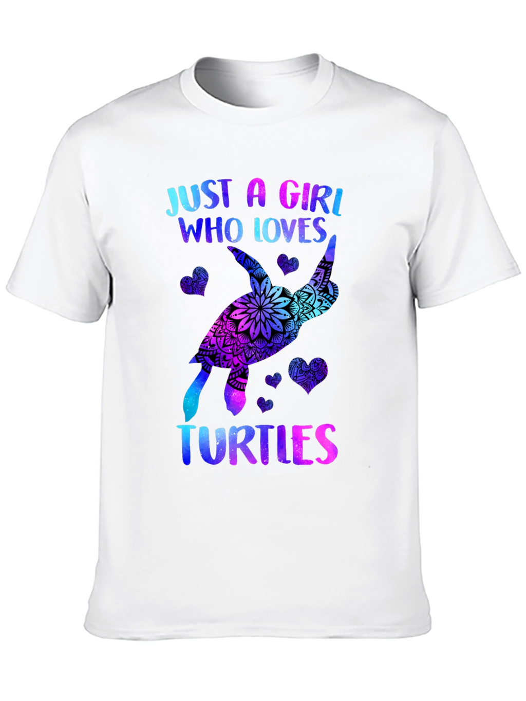 Just A Girl Who Loves Turtles T-Shirt Black