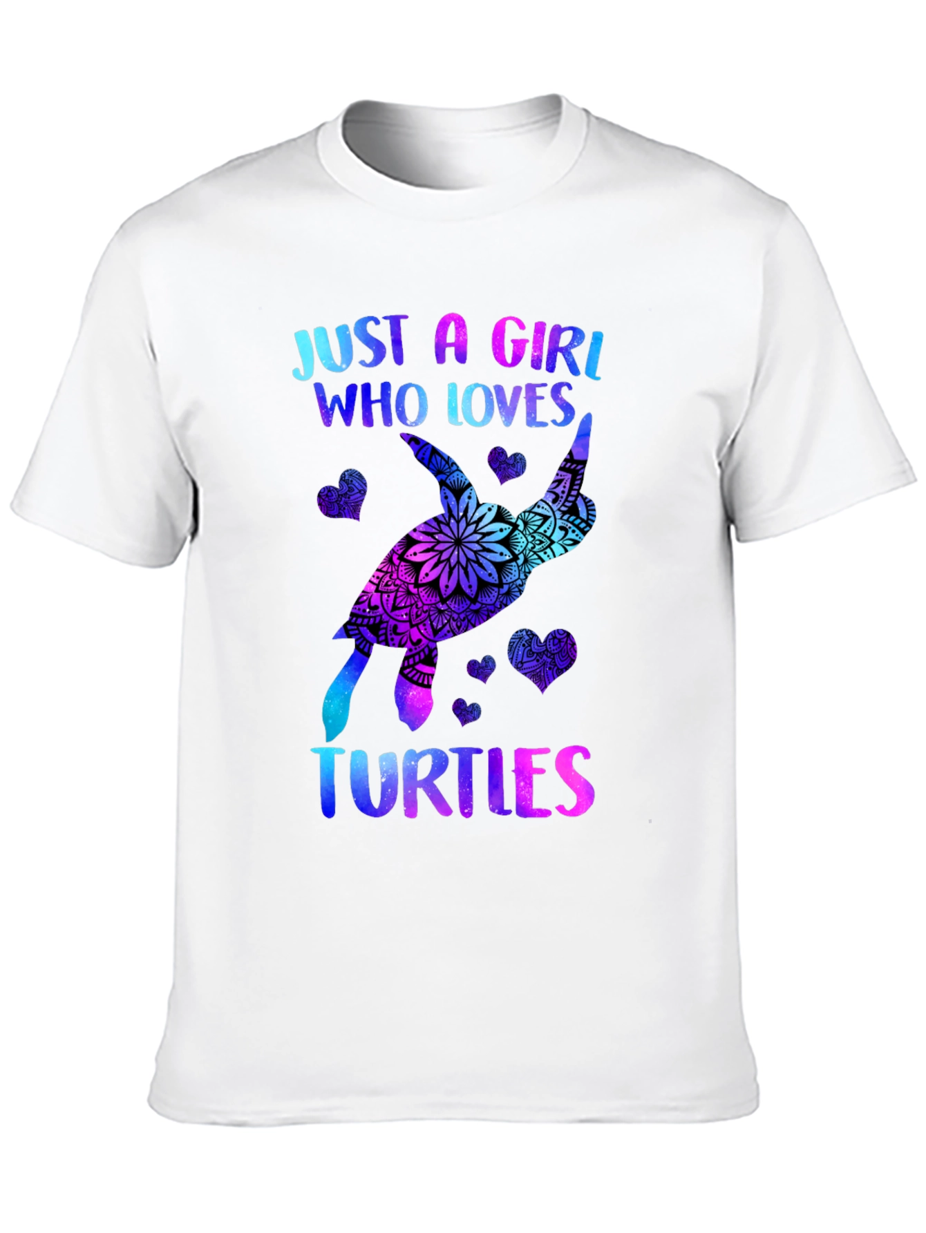 Just A Girl Who Loves Turtles T-Shirt Black