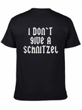 I Dont Give a Schnitzel Black T-Shirt