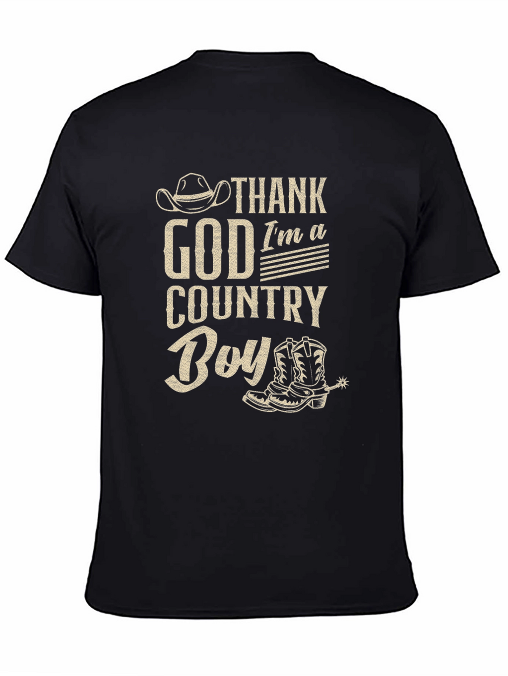 Thank God Im A Country Boy Black T-Shirt