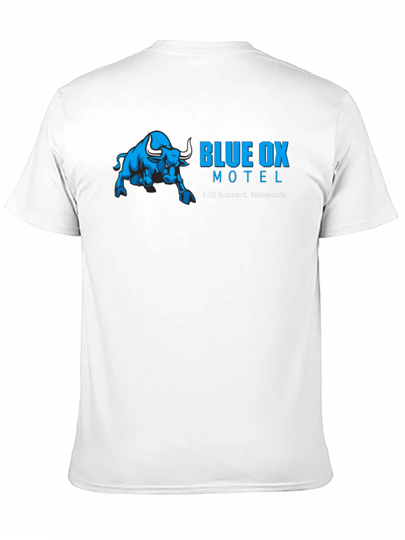 Blue Ox Motel Black T-Shirt - Brainerd Minnesota Souvenir
