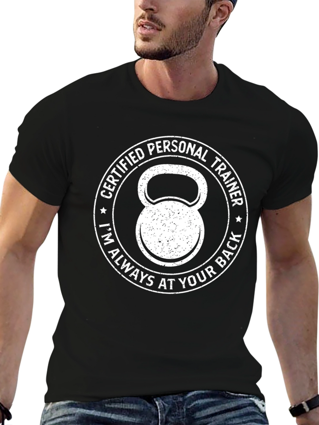 Certified Personal Trainer T-Shirt Kettlebell Design