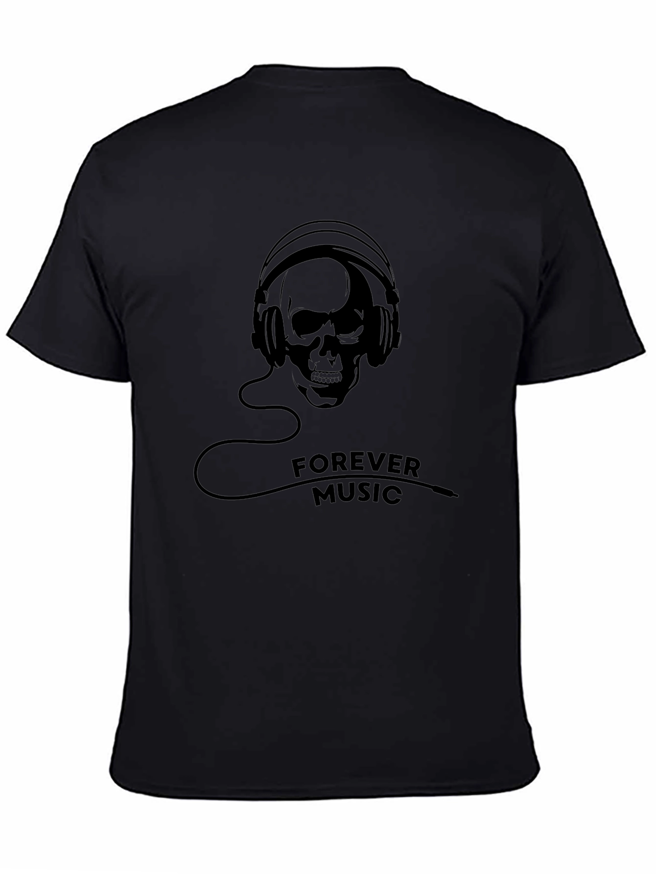 Skull Headphone Graphic Tee - Forever Music