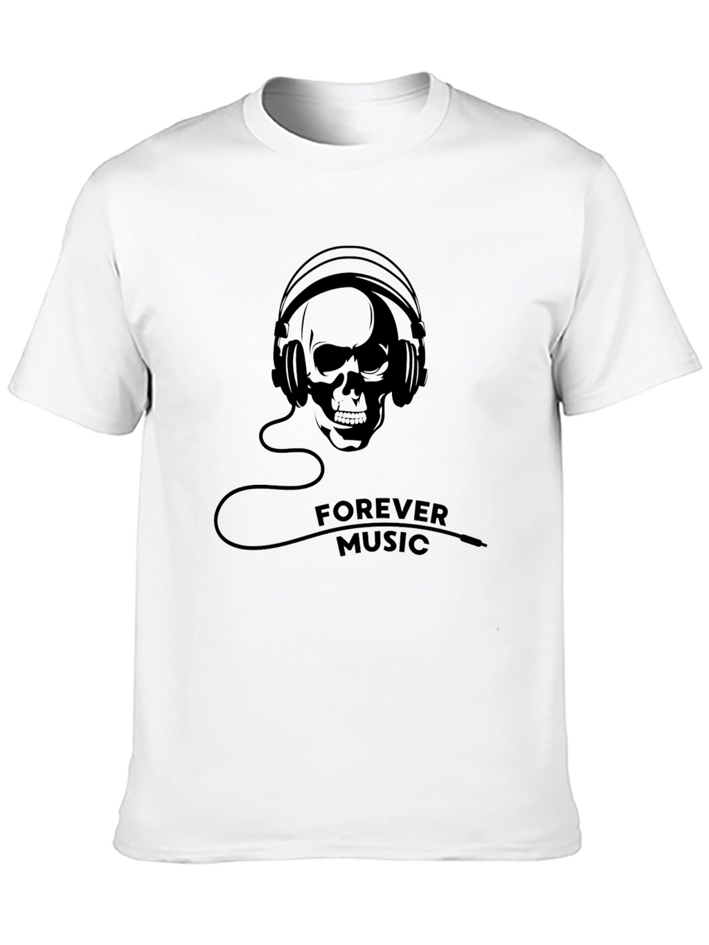 Skull Headphone Graphic Tee - Forever Music