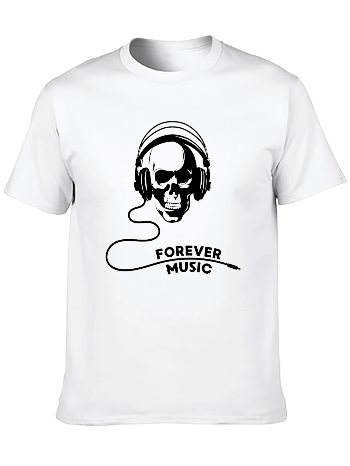 Skull Headphone Graphic Tee - Forever Music