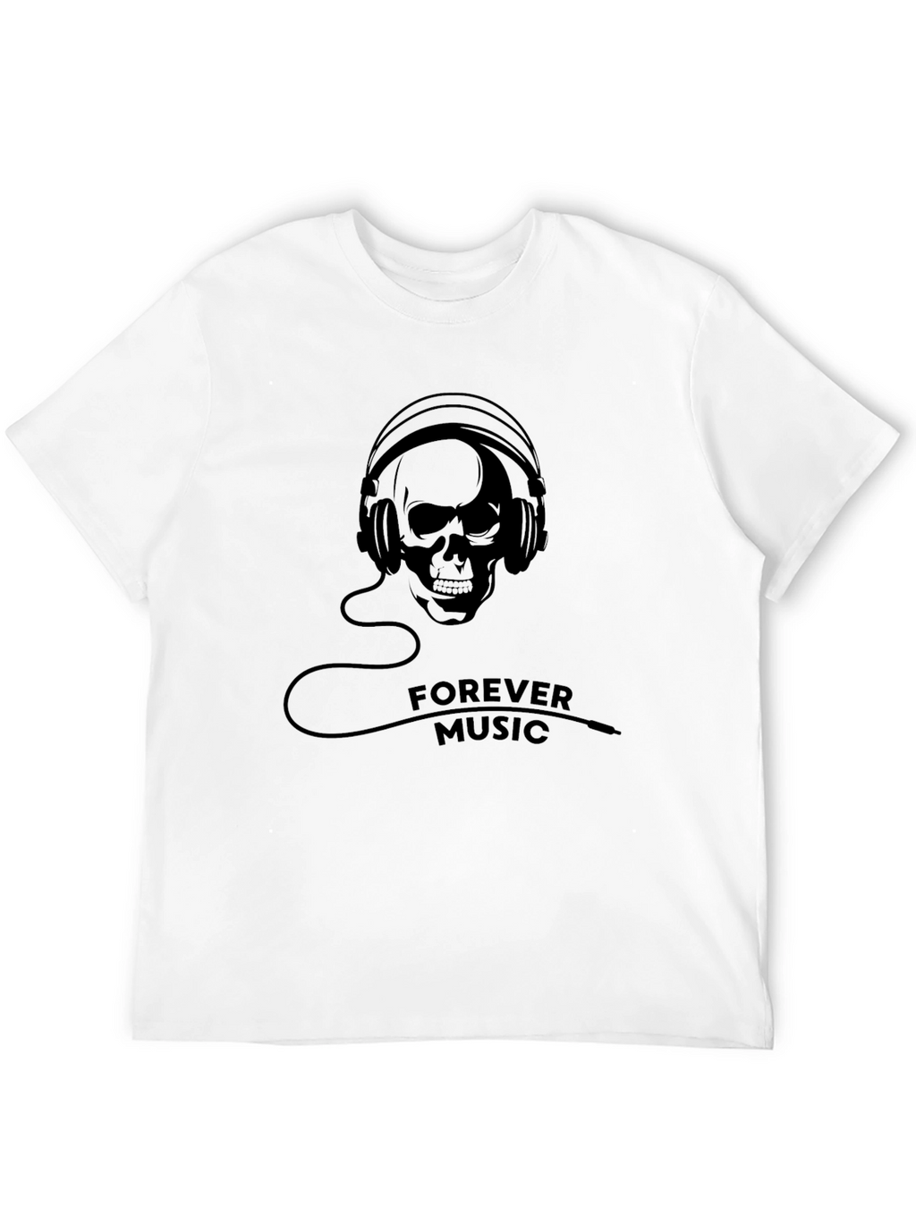 Skull Headphone Graphic Tee - Forever Music