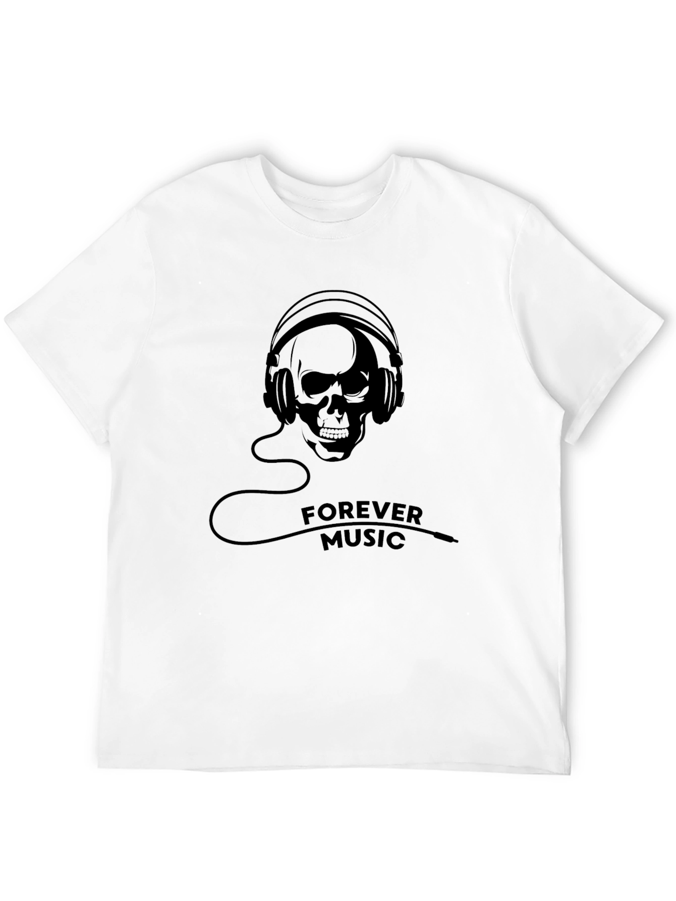 Skull Headphone Graphic Tee - Forever Music