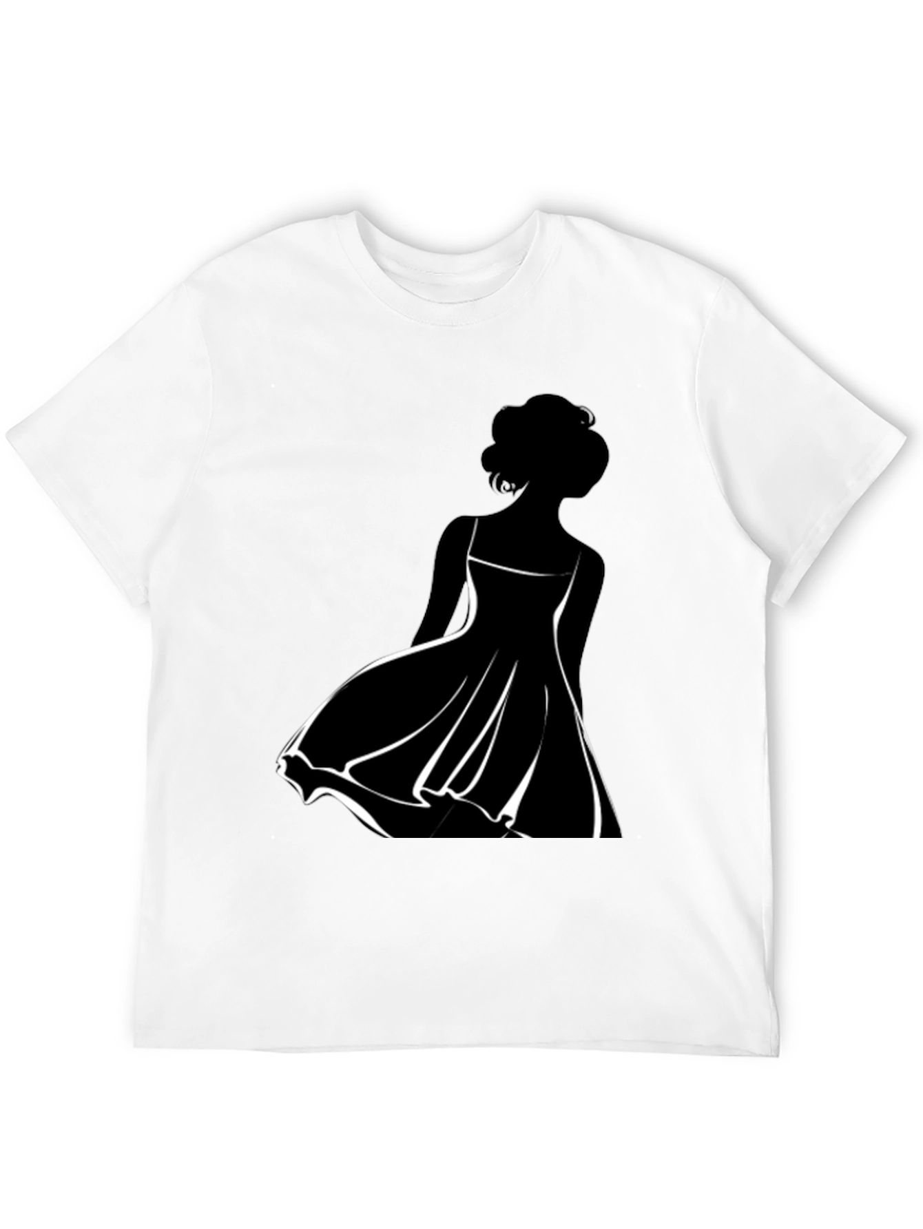 Elegant Woman Silhouette T-Shirt - Black