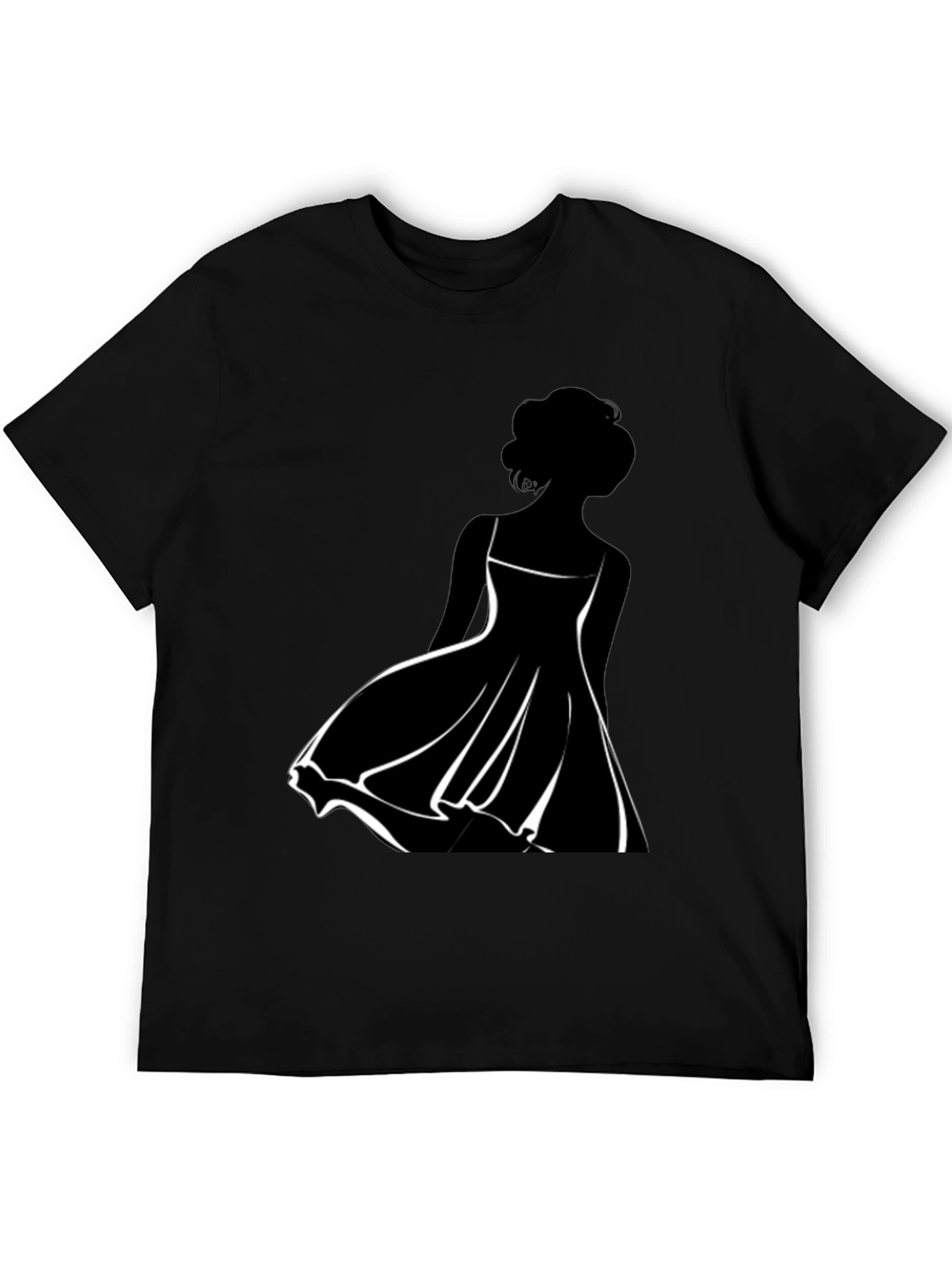 Elegant Woman Silhouette T-Shirt - Black