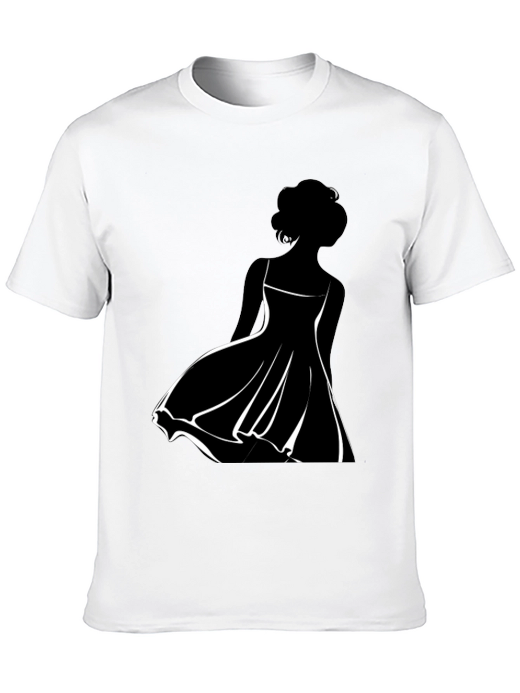 Elegant Woman Silhouette T-Shirt - Black