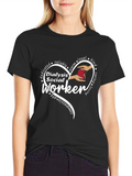 Dialysis Social Worker Heart Graphic T-Shirt