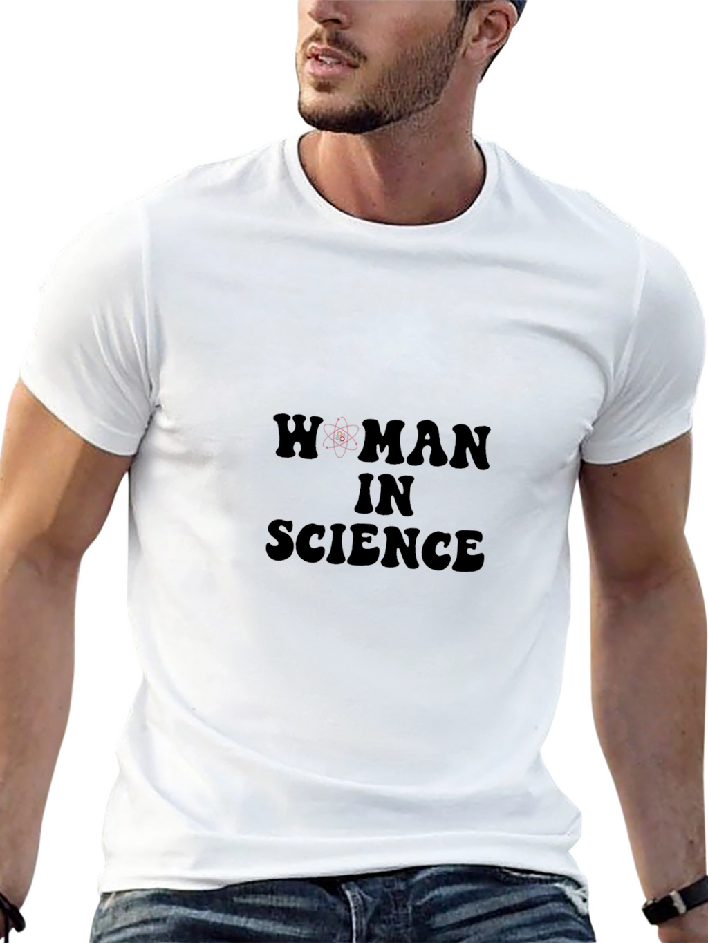 Woman in Science Graphic Tee - Black