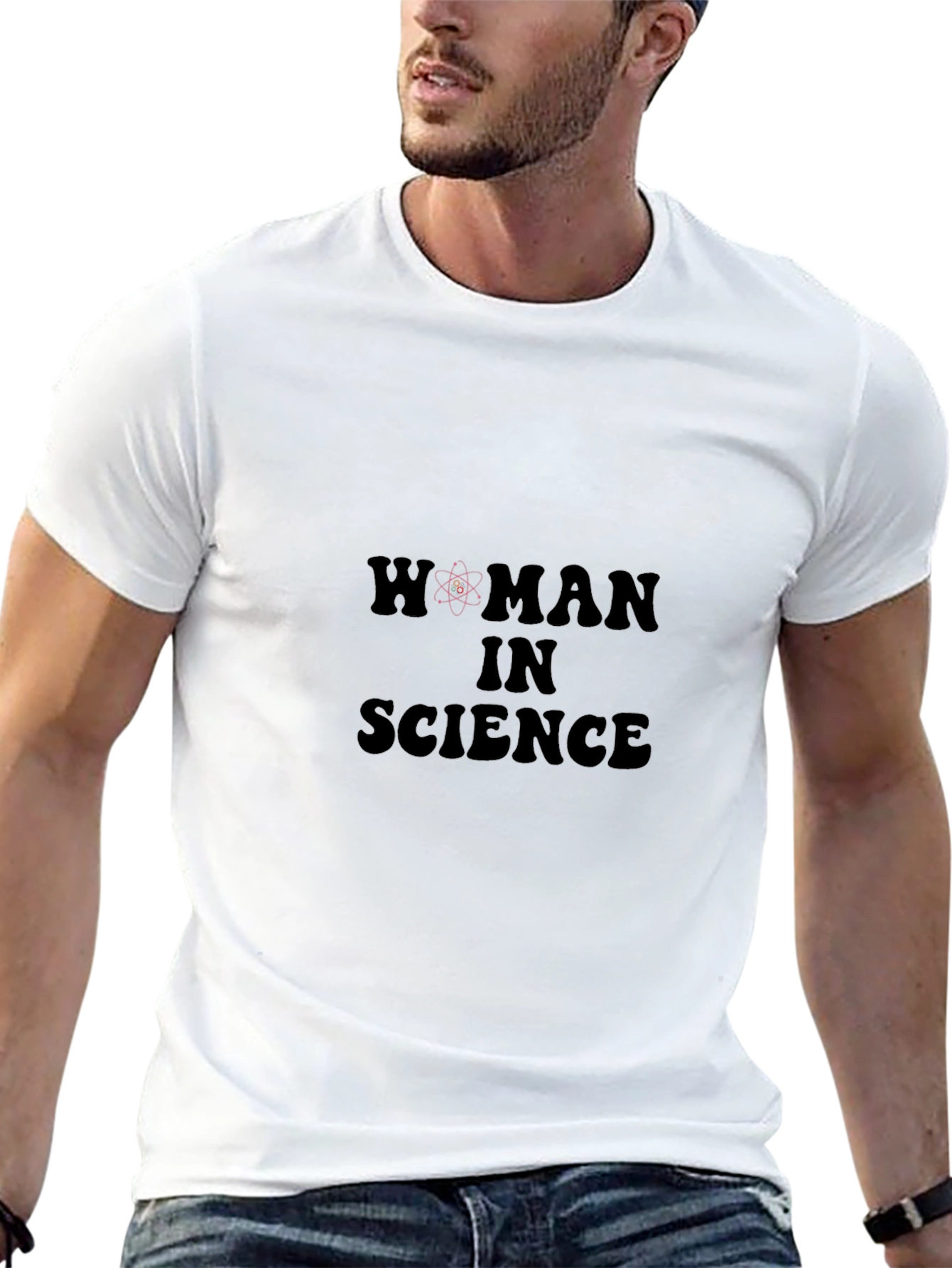 Woman in Science Graphic Tee - Black