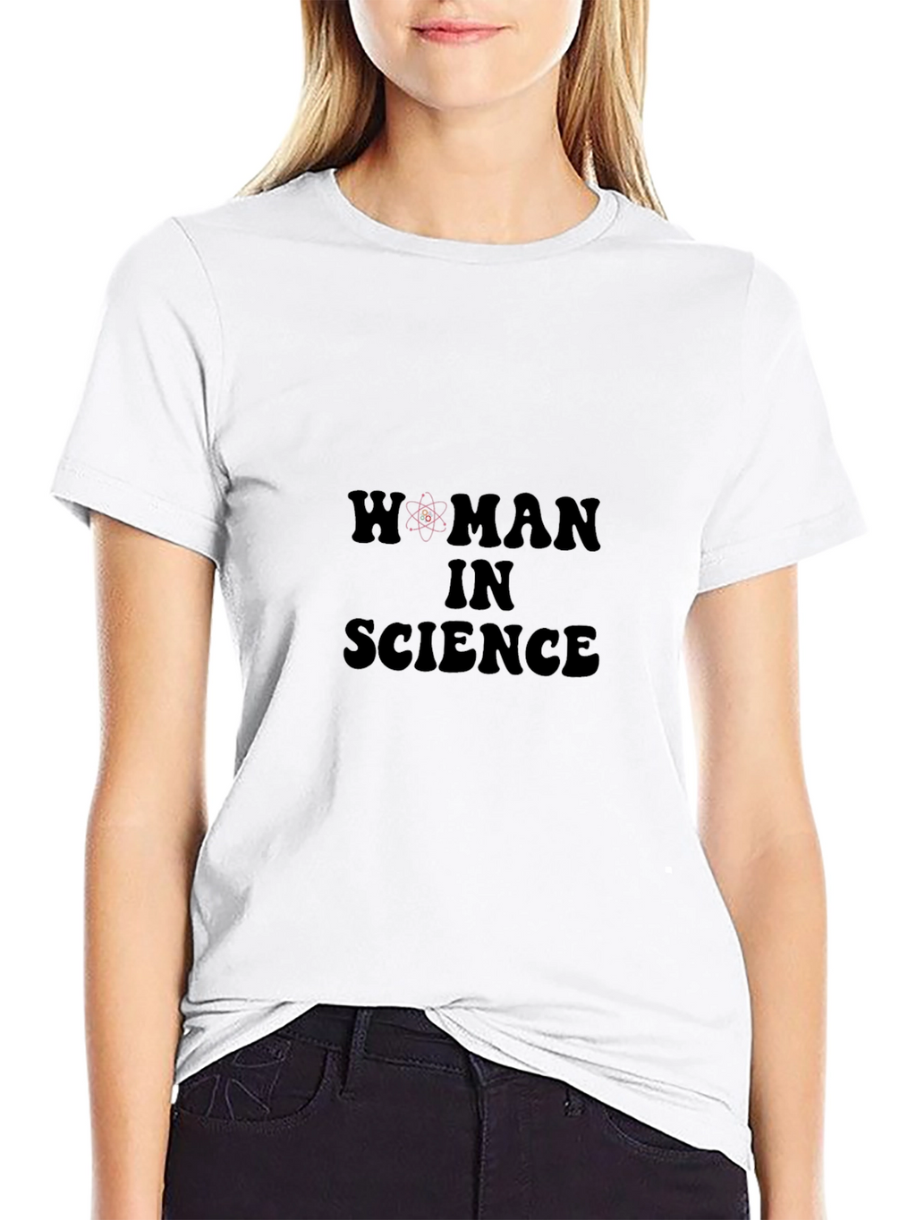 Woman in Science Graphic Tee - Black