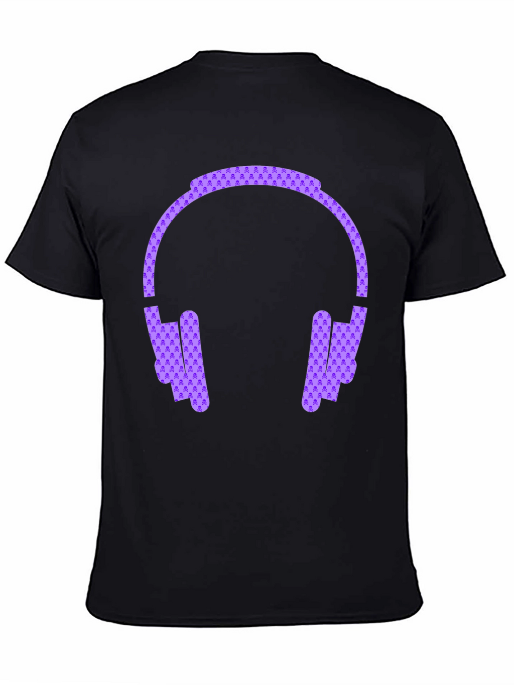 Headphone Graphic Black Tee