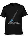 Happy Accidents T-Shirt: Painters Brush Graphic Tee