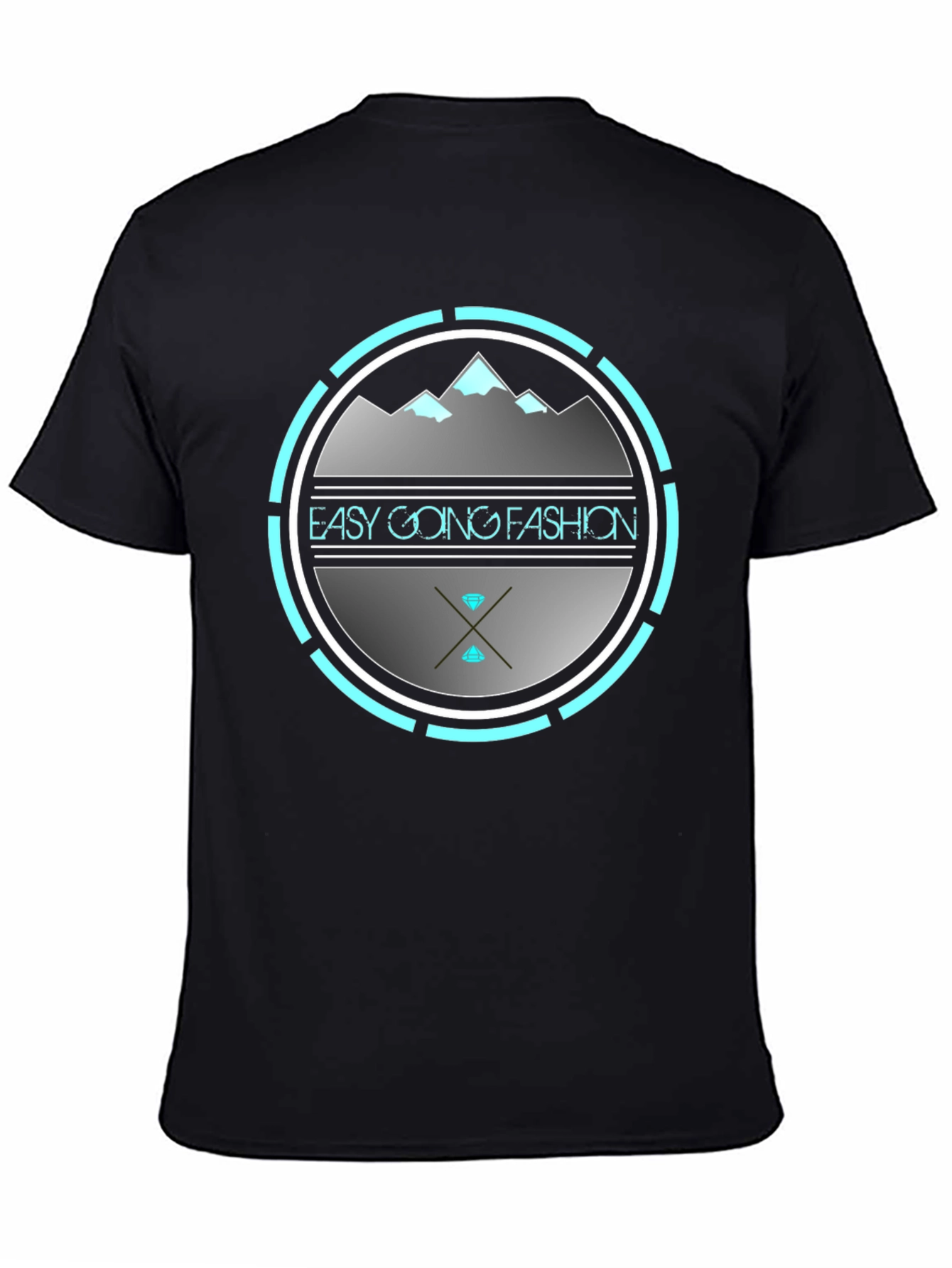 Easy Going Fashion Graphic Tee - Black