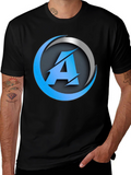 Modern A Logo Black T-Shirt