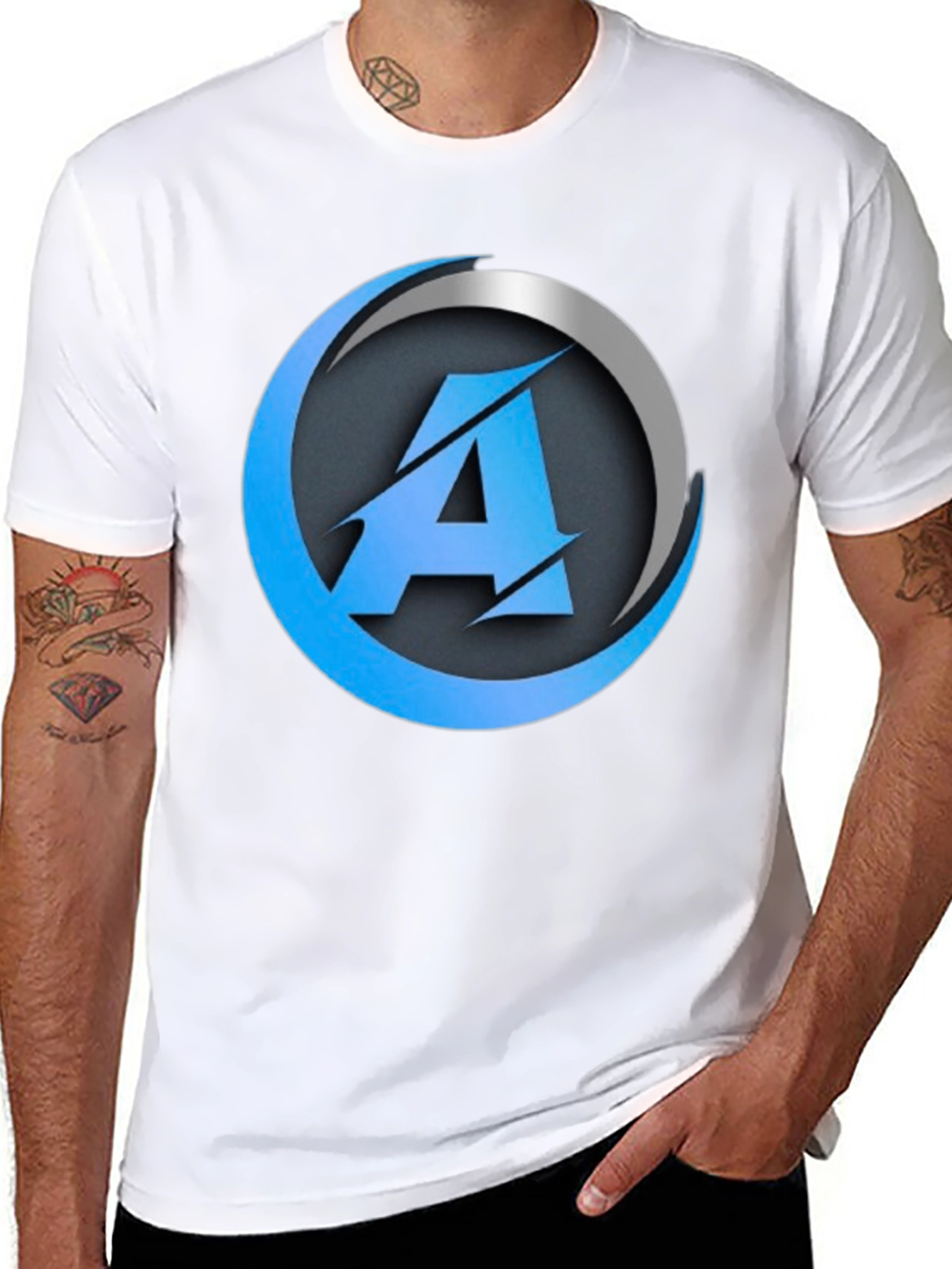 Modern A Logo Black T-Shirt