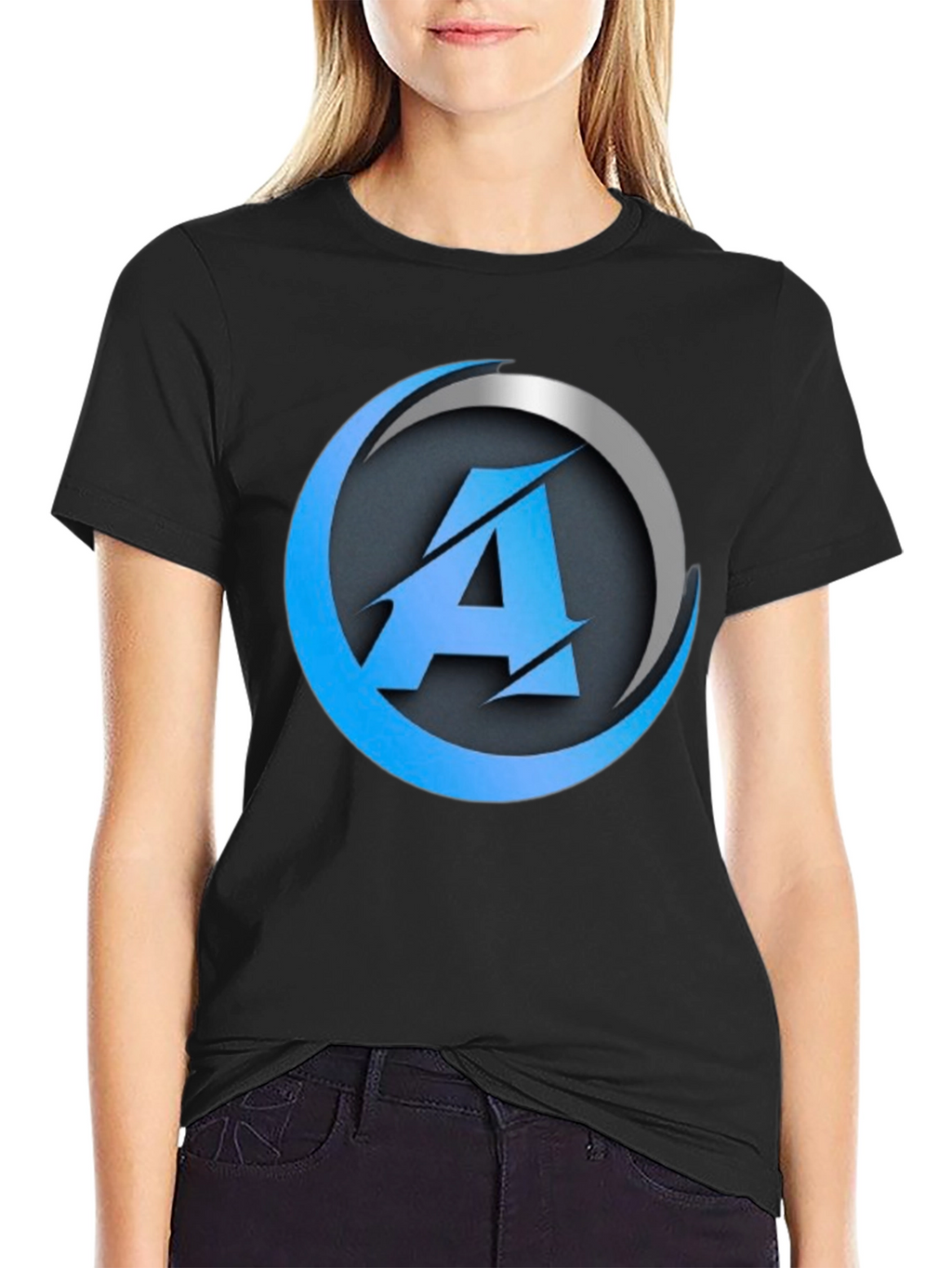 Modern A Logo Black T-Shirt