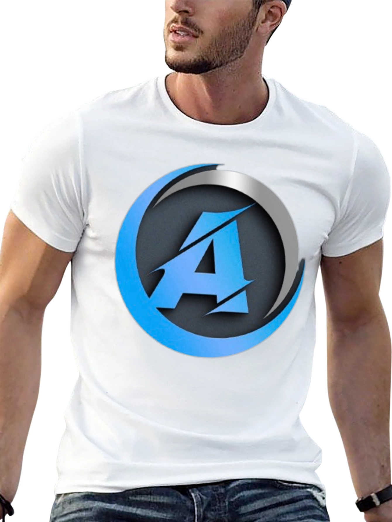 Modern A Logo Black T-Shirt
