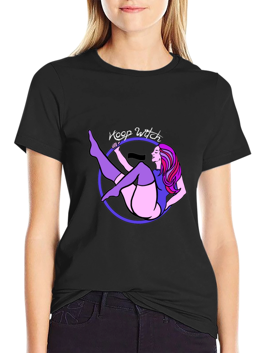 Hoop Witch Graphic T-Shirt - Black